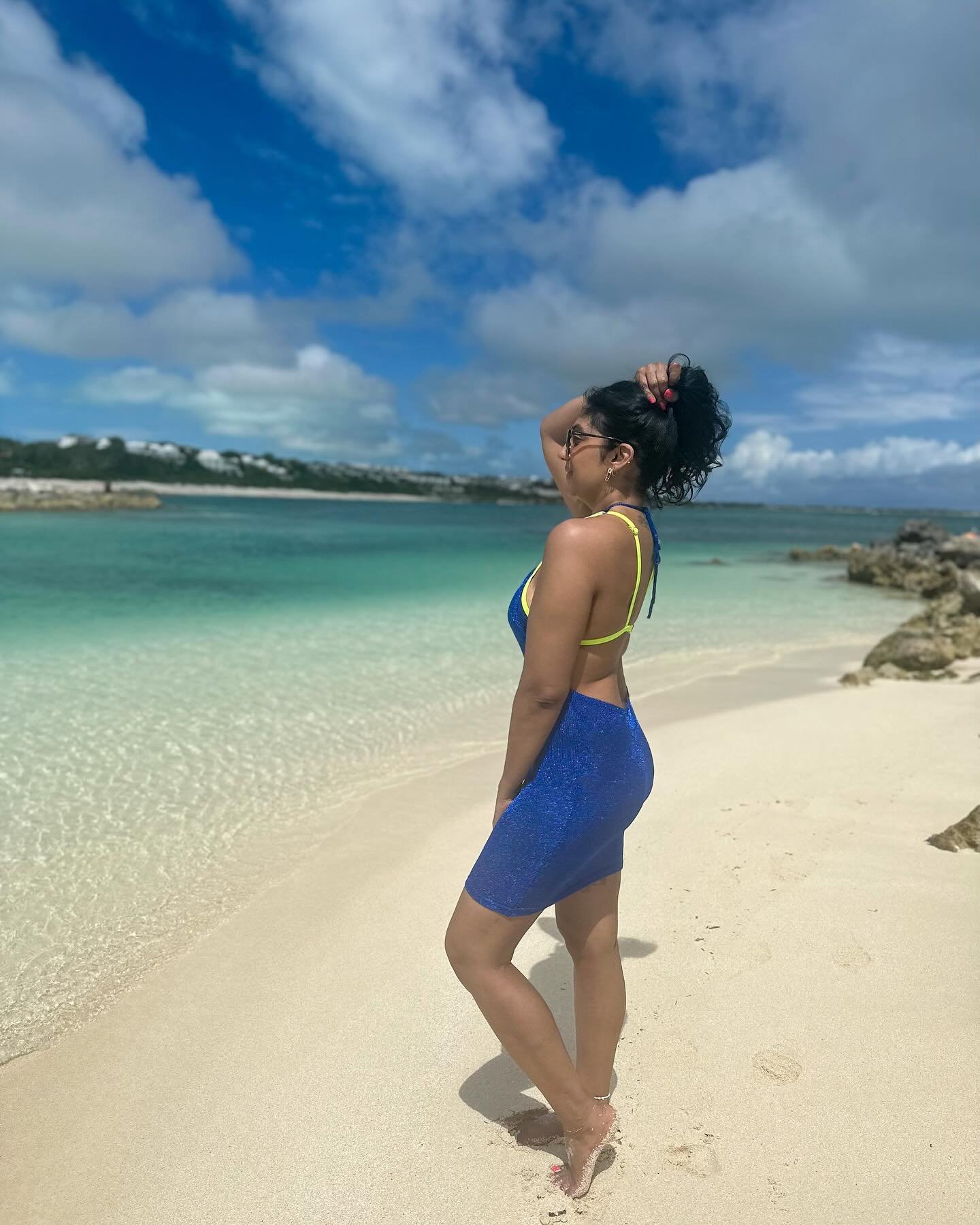 Girls just wanna have sun 🌞✨🧿

Found this hidden gem near Smith&rsquo;s Reef 🪸 It was so peaceful and serene 💙

Dress @meshki 

Beaches in Turks and Caicos, Turks and Caicos Islands, Providenciales, Provo, travel inspo, swimwear, bikini, island v