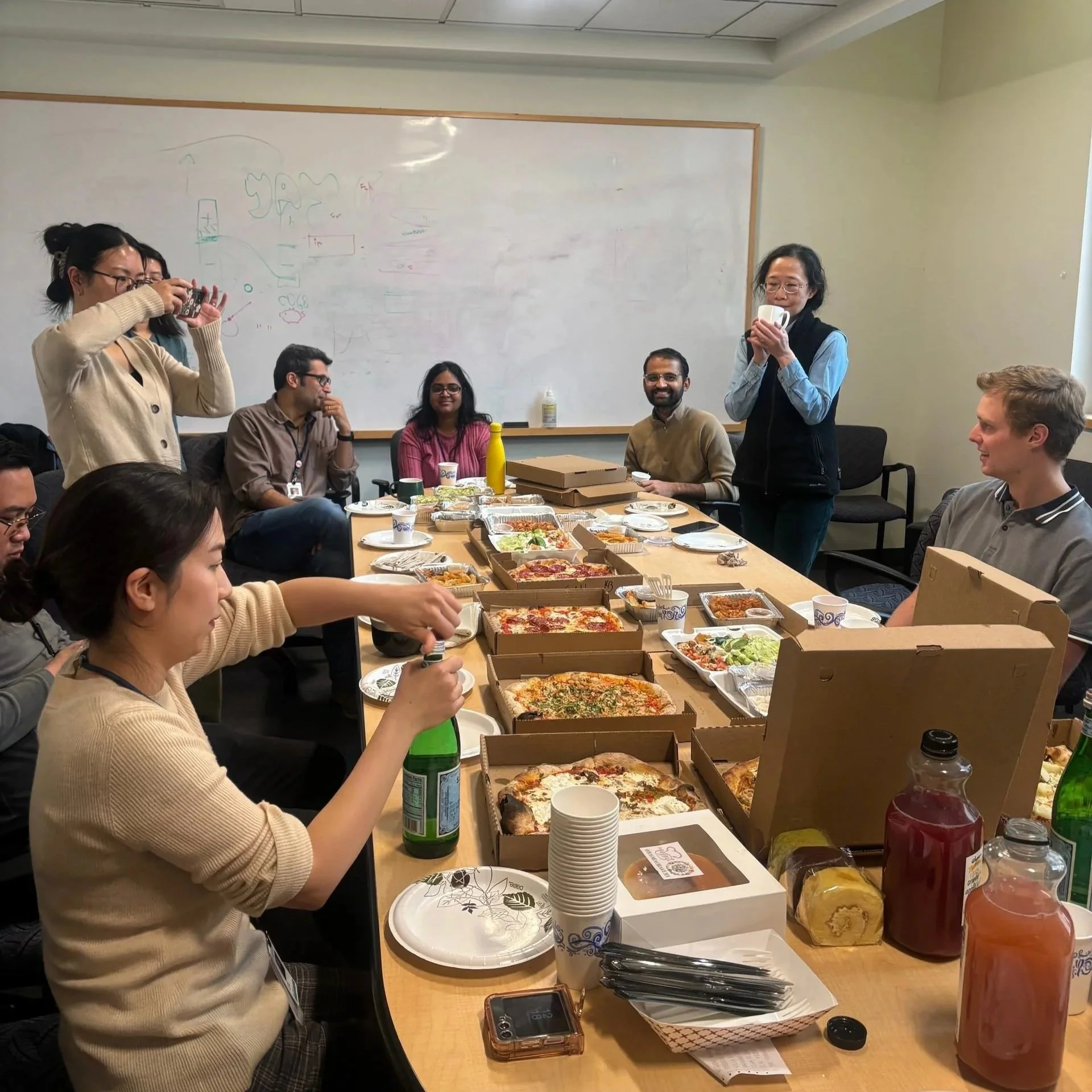 CLT Lab enjoys a Thanksgiving meal together at CNY 