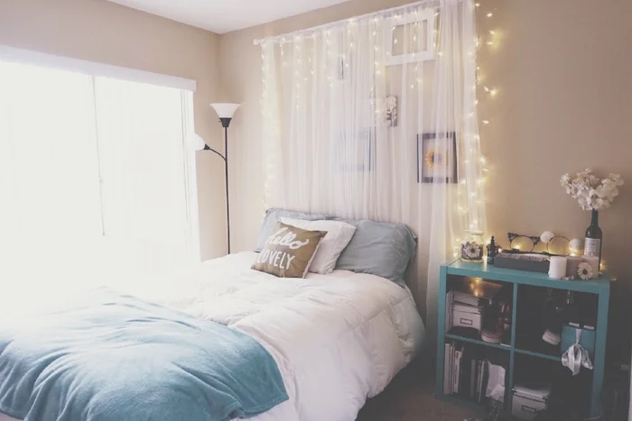 DIY Curtain Headboard