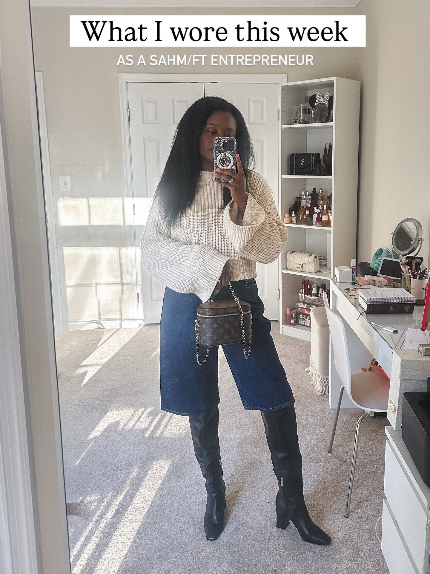 What I Wore This Week as a SAHM/FT entrepreneur //
2 of those days I looked like I got hit by a bus lol but the rest of the week I was cozy in my UGGS. Currently working on trying to look presentable everyday. Let me know if you need links to anythin