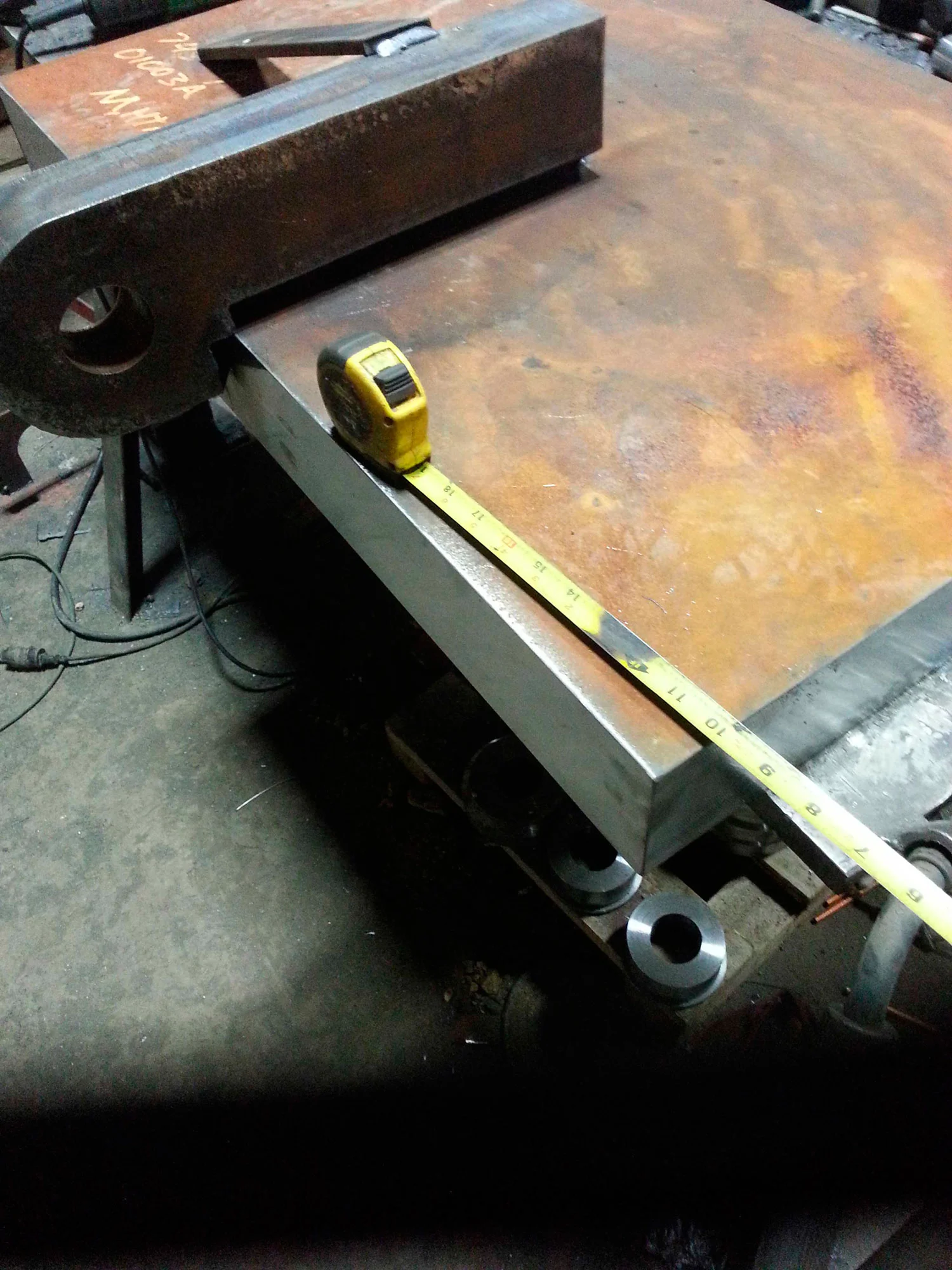 2-inch plate bevel for welding