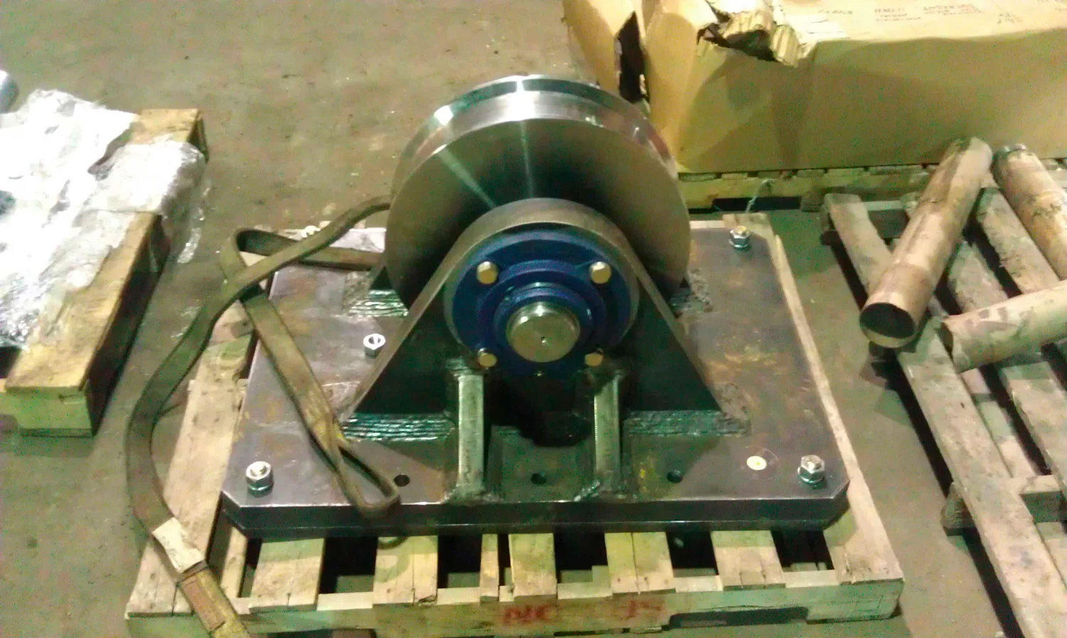 Bogey wheel for large conveyer Uintah Machine
