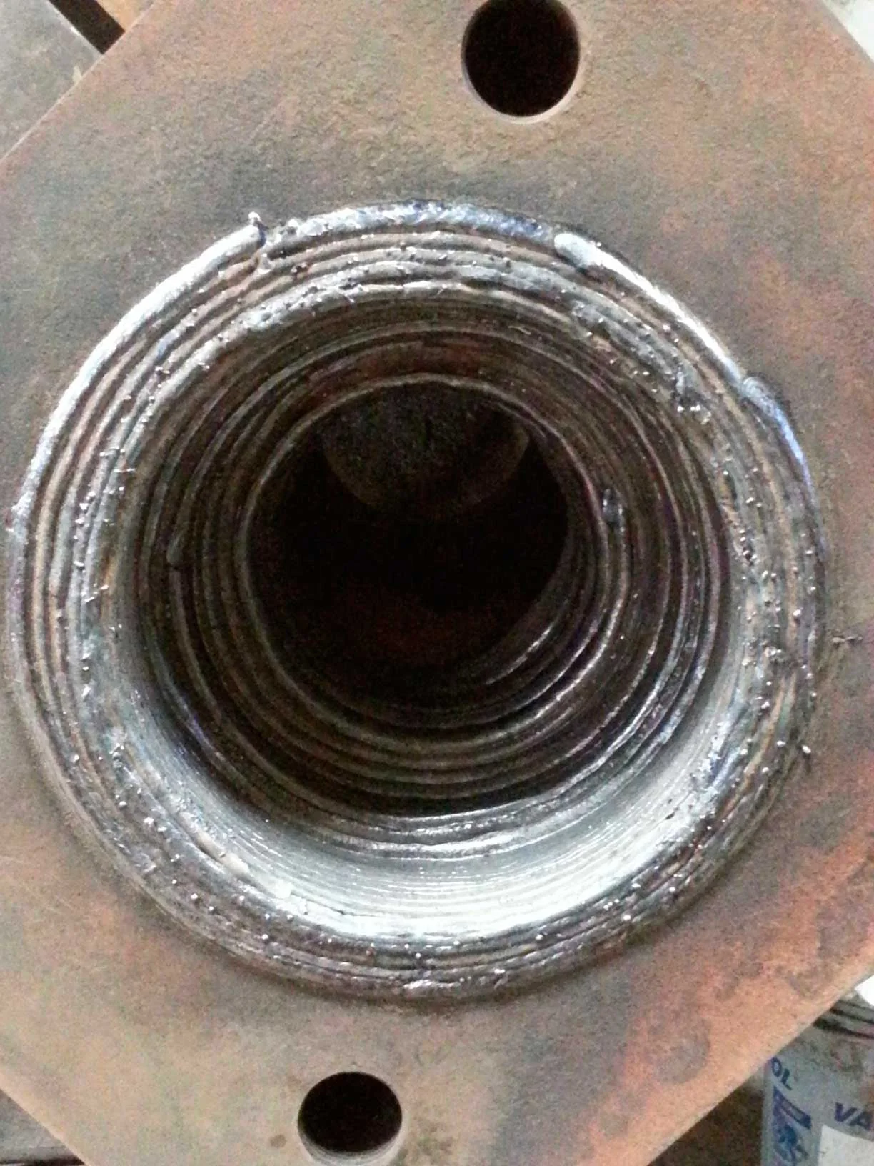 Weld buildup of bore