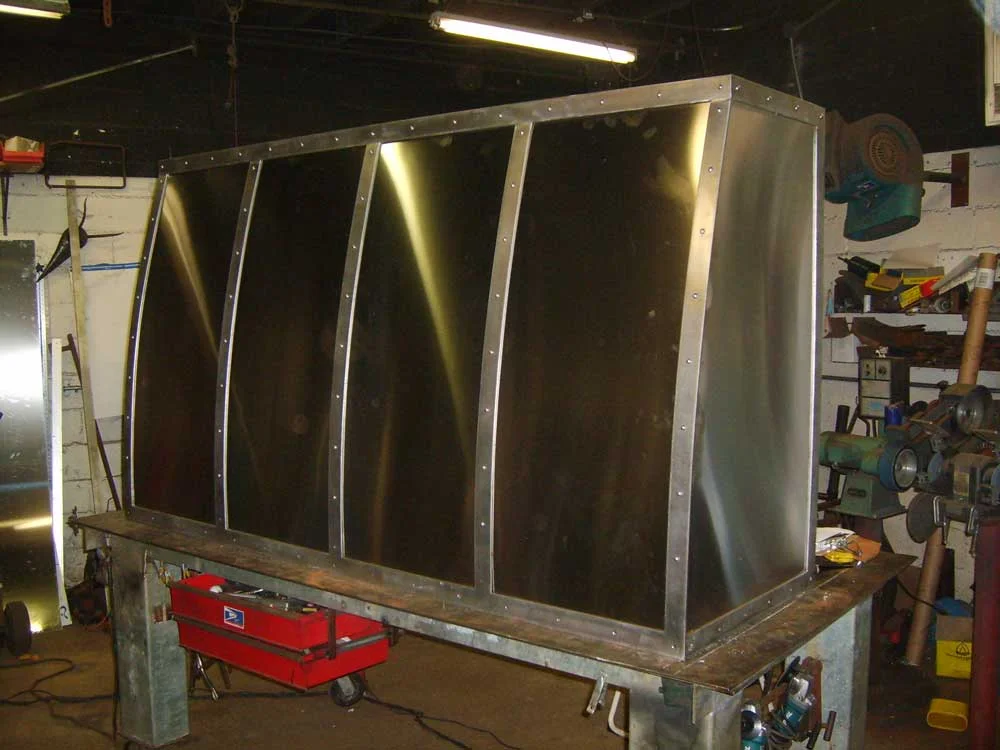 Stainless hood.