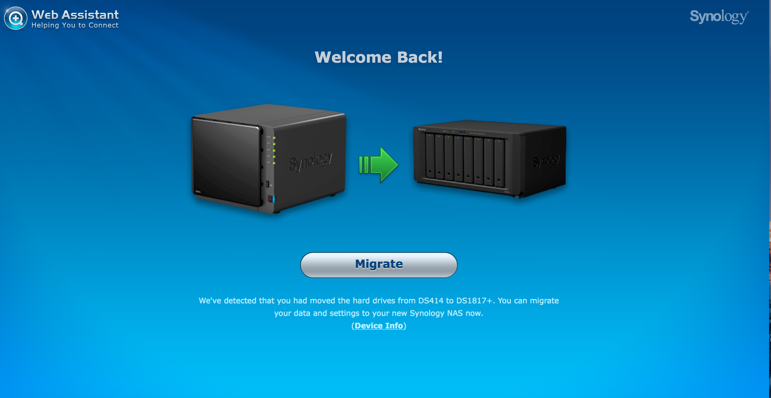 Upgrading to Synology DS1817+