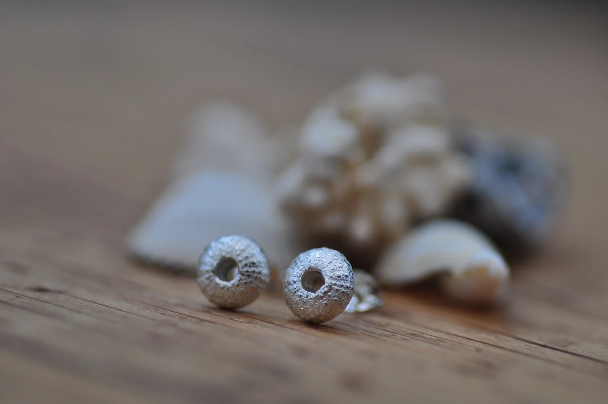 Sea urchin stud earring