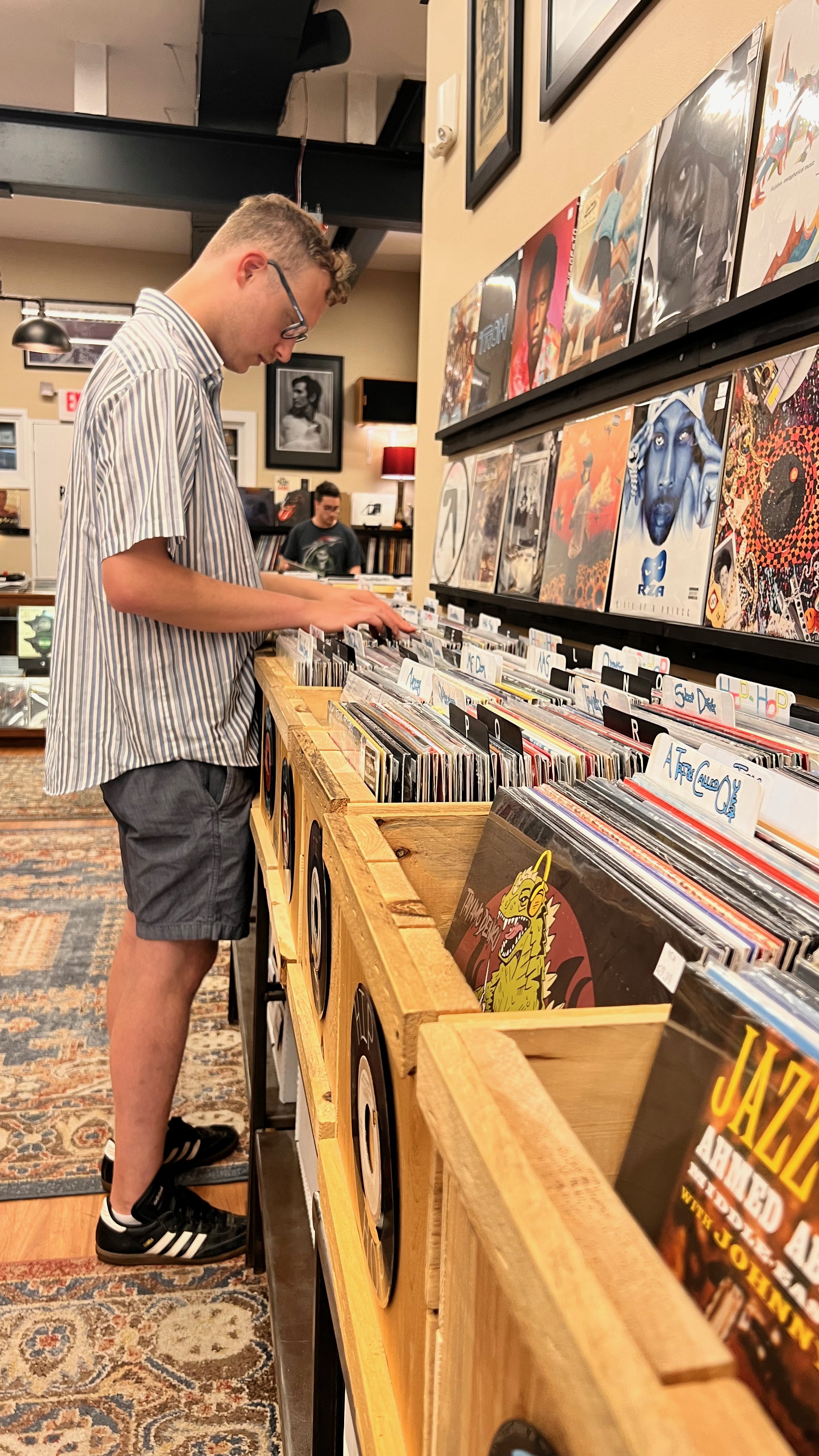 James at the record store