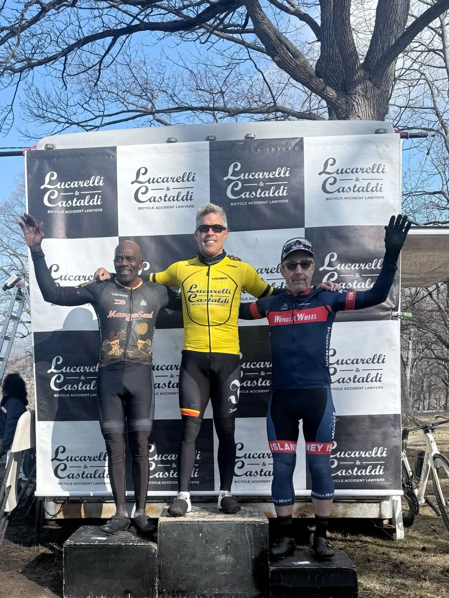 Congratulations Brook for winning the Masters 50+ field and securing the yellow jersey with support by John Olsen!! 

Fantastic result this morning!! 

#teamwork #raceday #raceweekend #cyclingresults