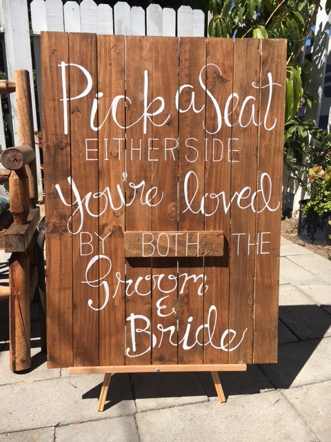 Pick a Seat sign