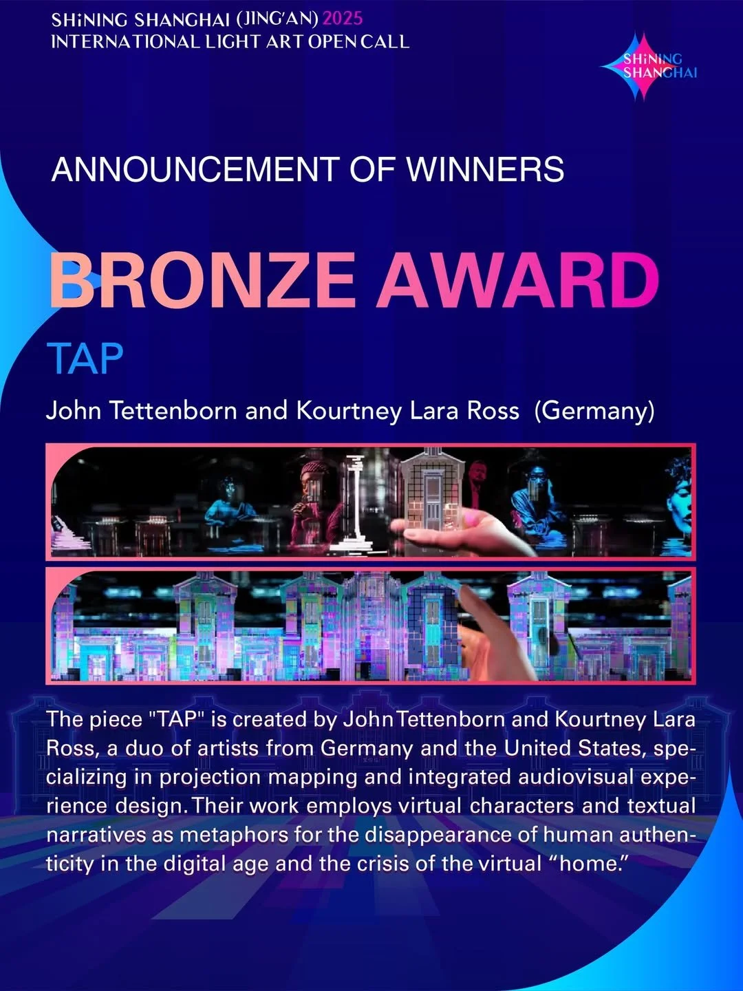 The Bronze Award Artists for the 2025 'Shining Shanghai' (Jing'an) International Light Art Open .jpg