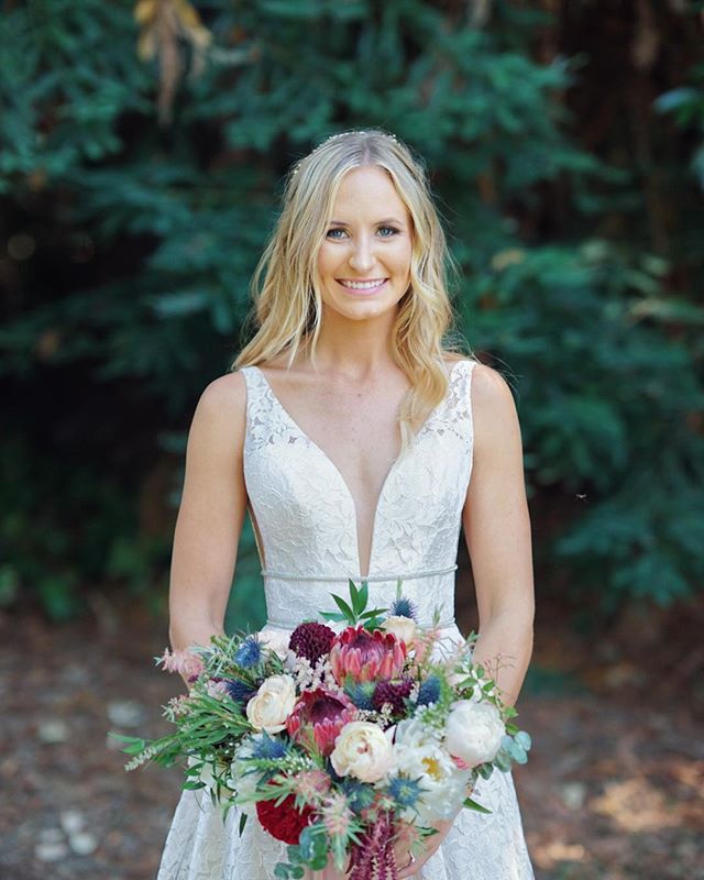 Mackenzie looking gorgeous shortly before heading down the aisle.  @jimkennedyphotographers @agapeplanning @ardenwoodevents @dolledupoc @jennybfloraldesign @honoredoccasions