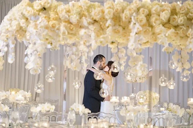Such a beautiful reception last night for these two @ritzcarlton Marina Del Rey. Thanks to @besharatigroup and @butterflyfloral for pulling it all together.