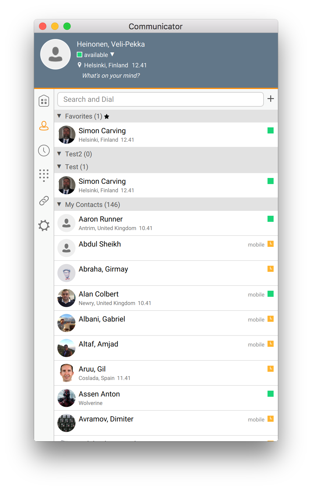 Communicator on Mac