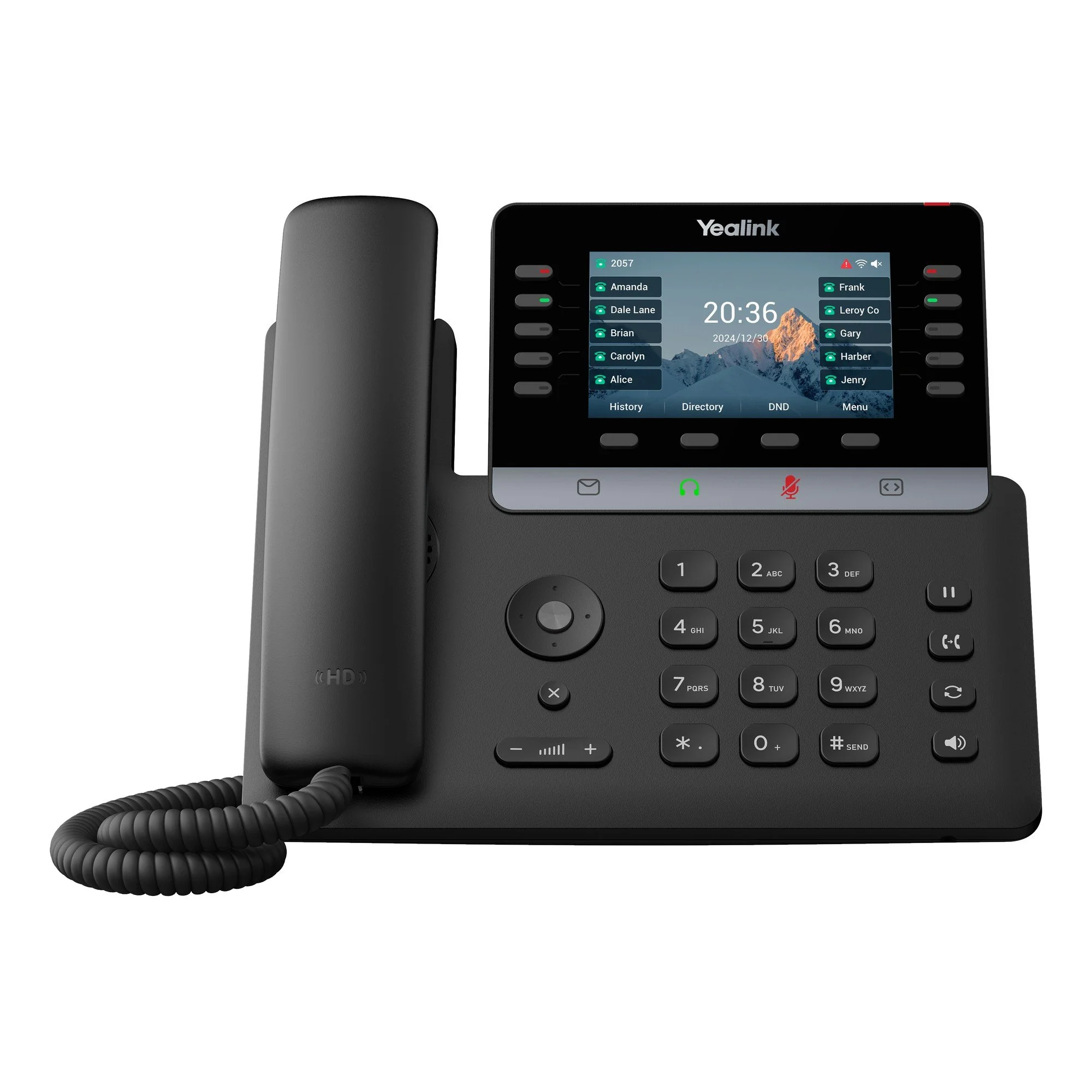 Yealink T74W IP desk phone, front view