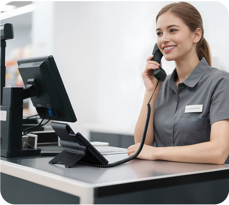 Yealink T73W IP desk phone on an office desk