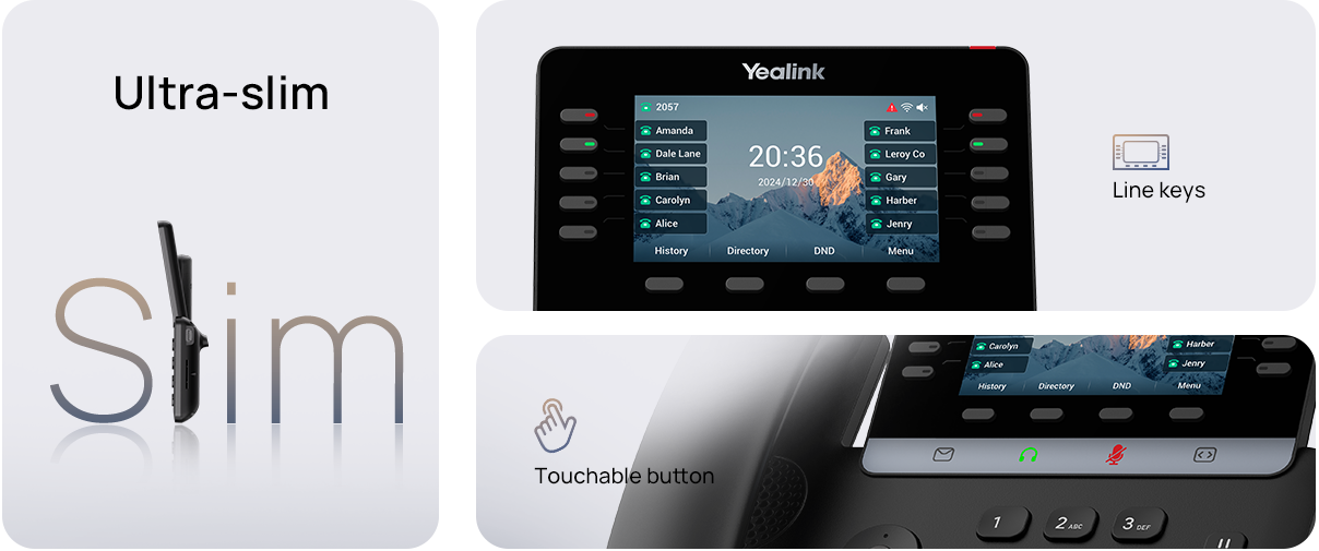 Yealink T74W IP desk phone, feature highlights
