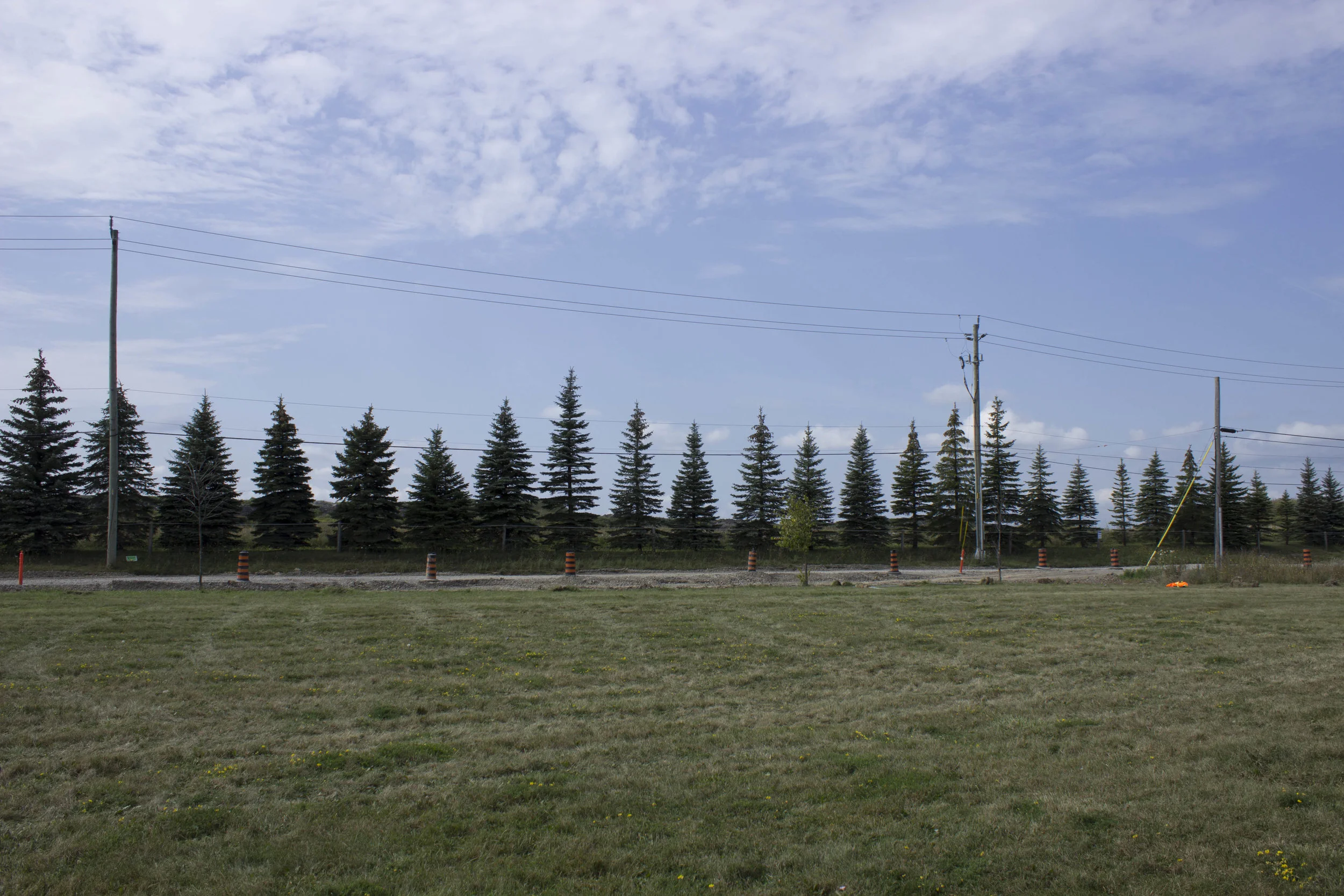 berm for noise and visual screening 