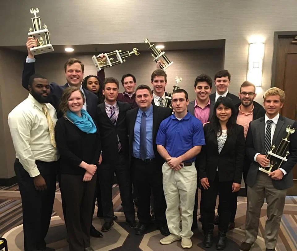 Champions from the winter break division meeting in 2016 where Matt Lunger helped lead the team to victory as an assistant manager.