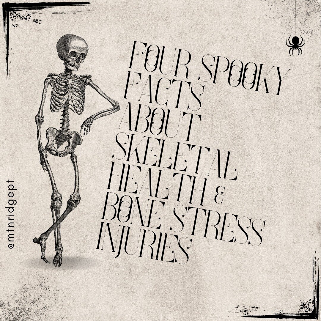 Nothing goes with Halloween better than maximizing your skeletal health. Head over to https://www.mountainridgept.com/ for the full article.
#bone #skeleton #run #running #runner #stressfracture #nutrition #crosscountry #track #strengthtraining #stre