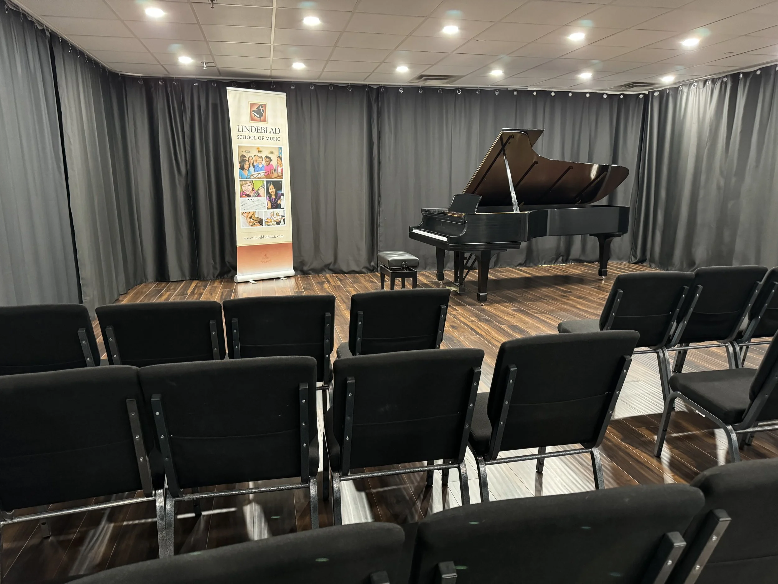 Concert Hall, Recital Space, Recording Studio, and Rehearsal Rooms