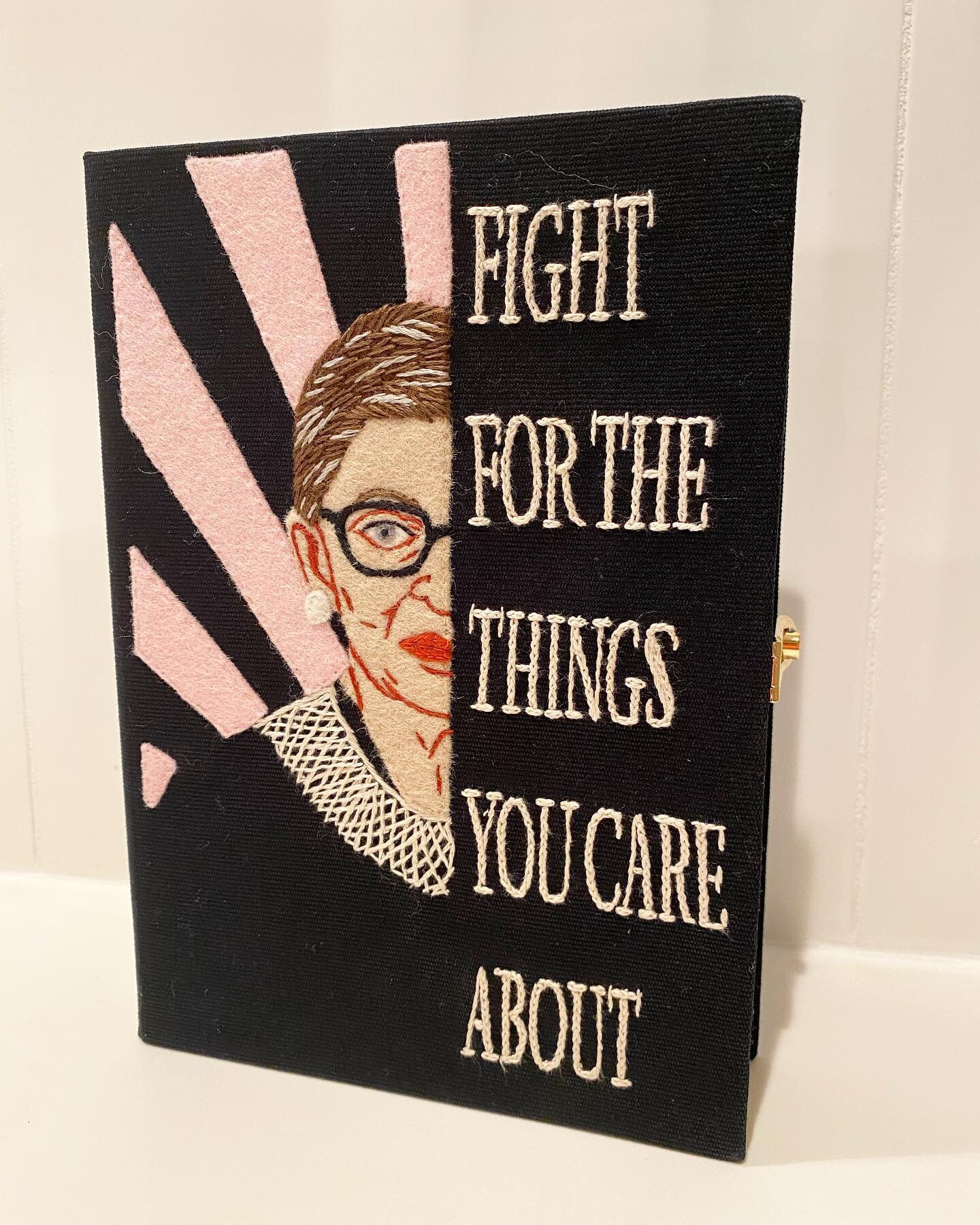 The only apropos clutch for today. RBG was so many things to so many people; a feminist icon, a pioneer and a trailblazer, a titan of justice, an example of hard work, determination, speaking your mind, standing up for what you believe in... a singul