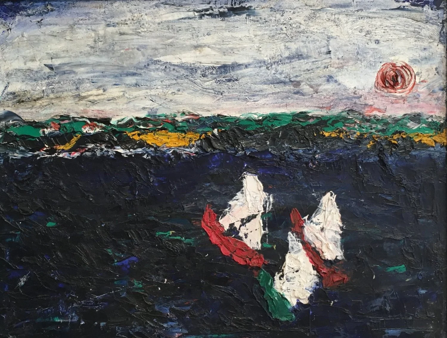 Into East Harbor Oil on Canvas 18" x 24" 2016