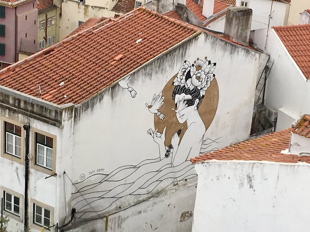 building art in Lisbon, Portugal