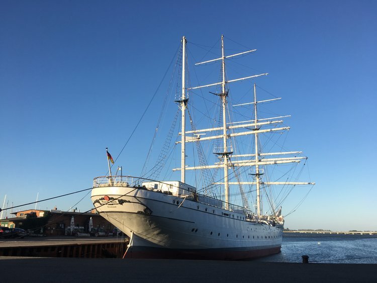 Big ships in Stralsund Germany