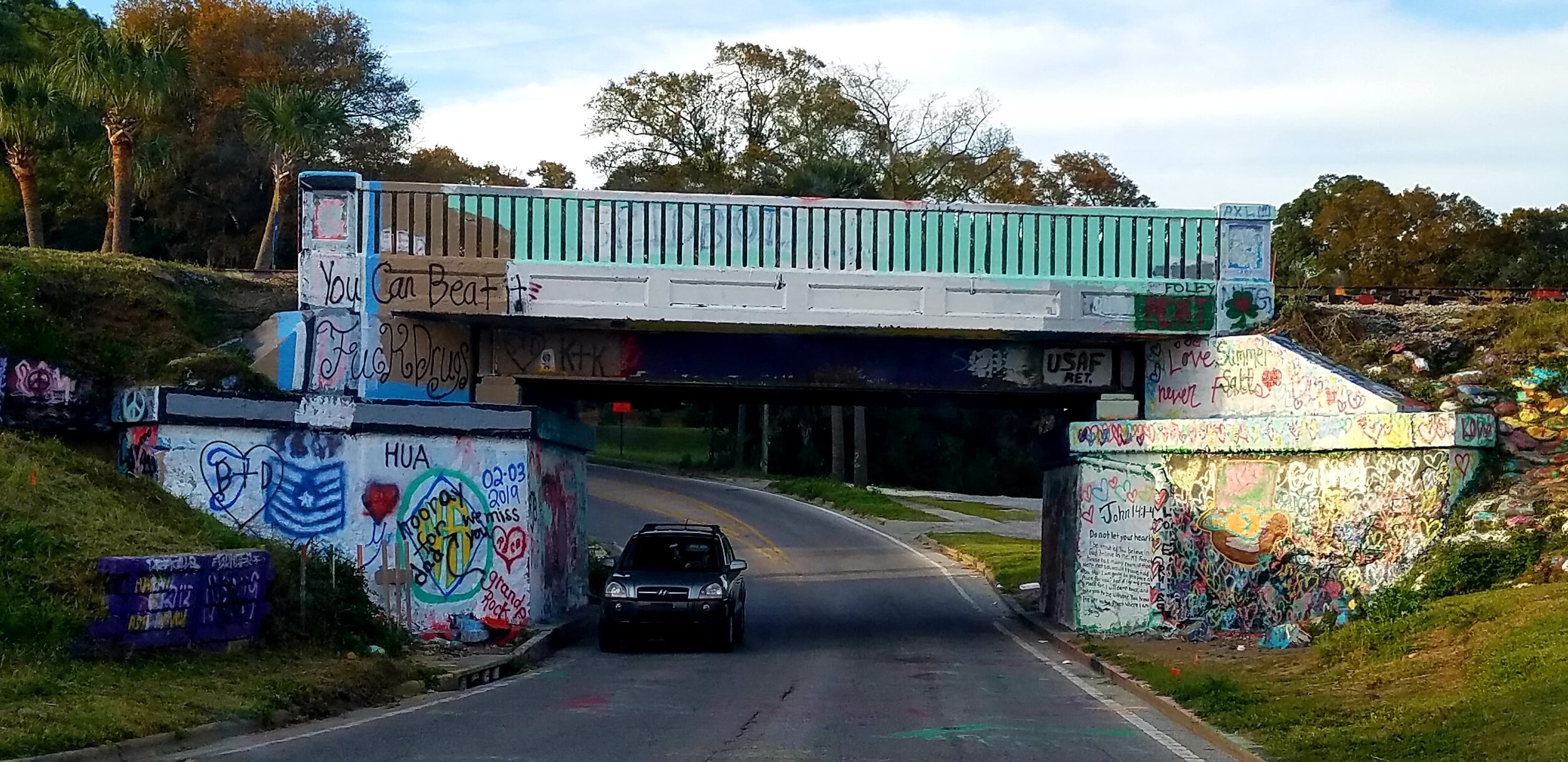 Graffiti Bridge in Pensacola, Florida, USA