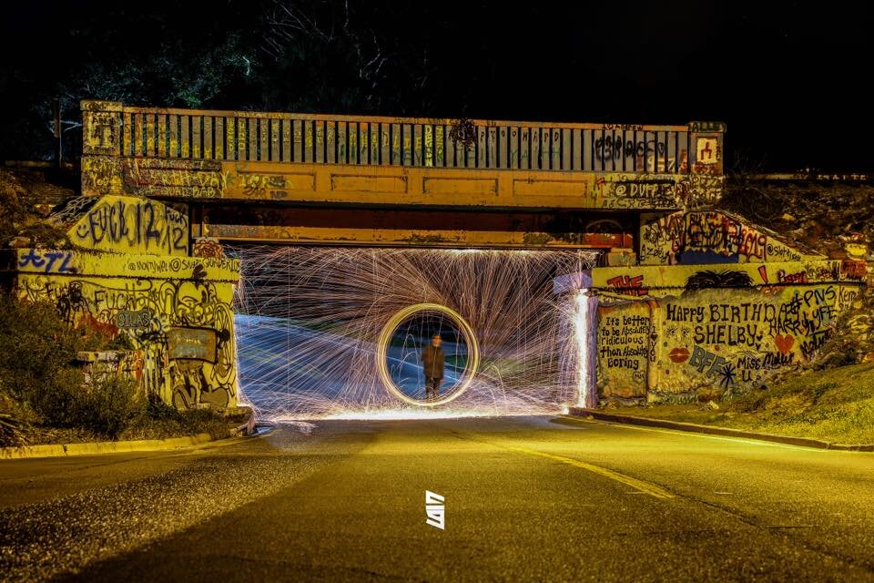 Graffiti Bridge at Night