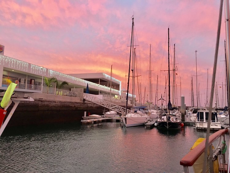 Sailing Port at Sunset