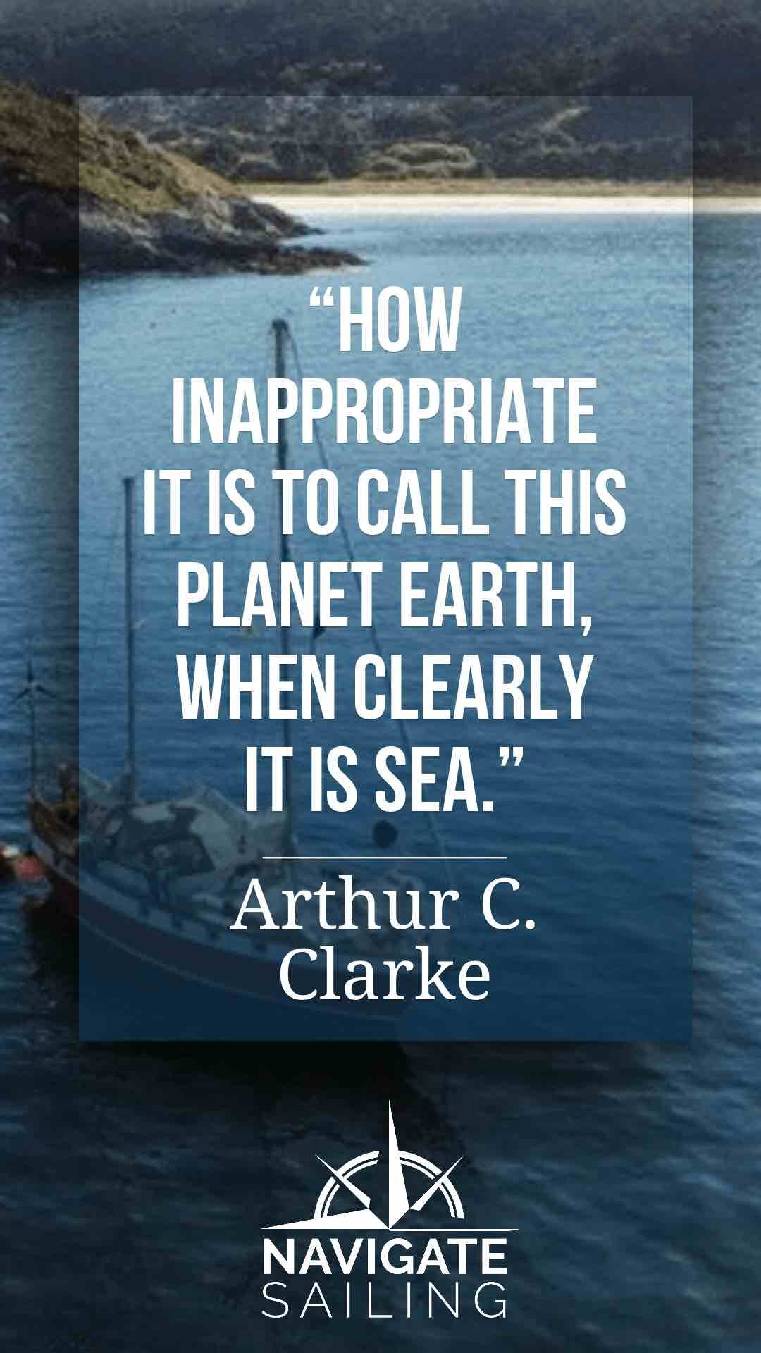 Sailing and Sea inspiration from Arthur C. Clarke