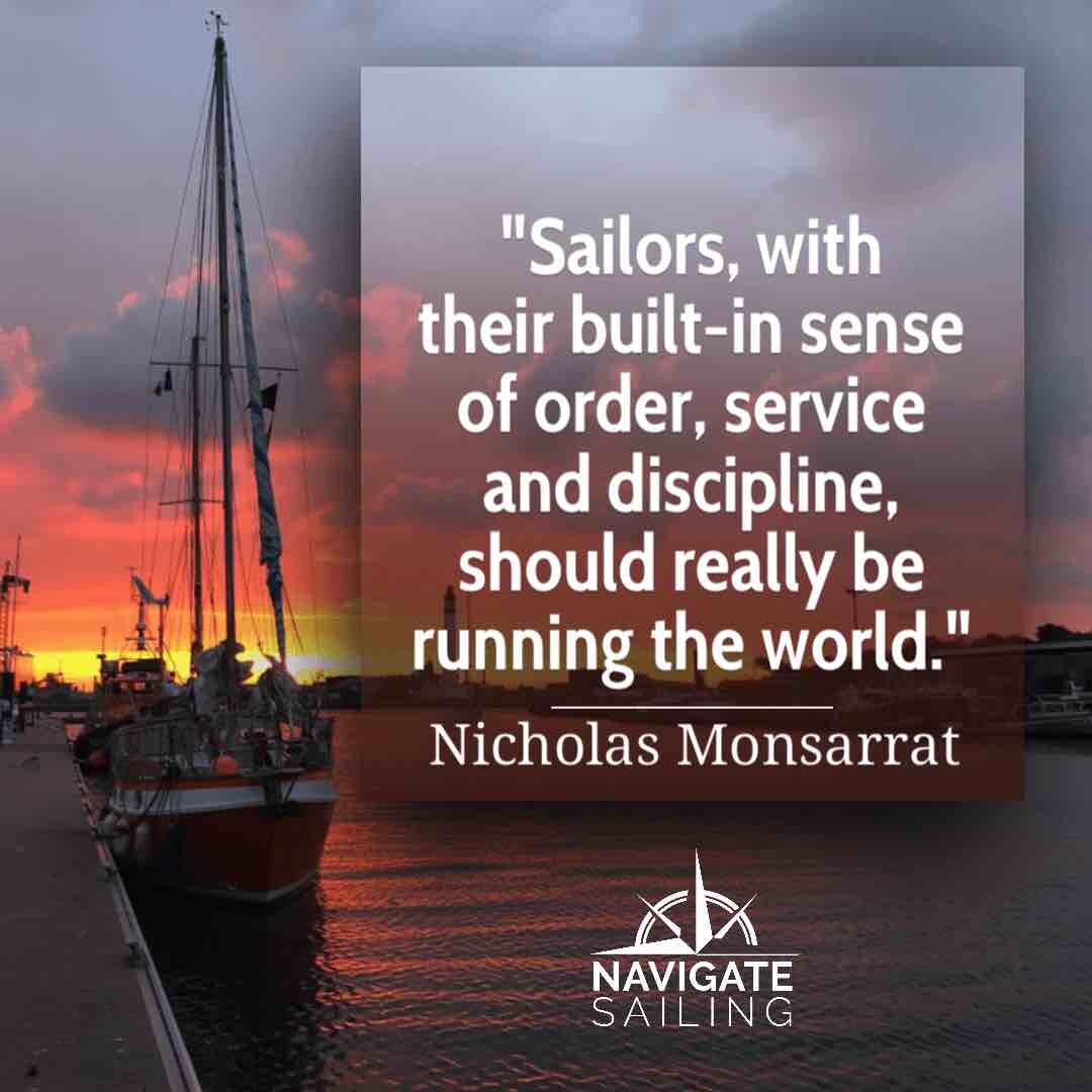 Inspirational sailing quote from Nicholas Monsarrat