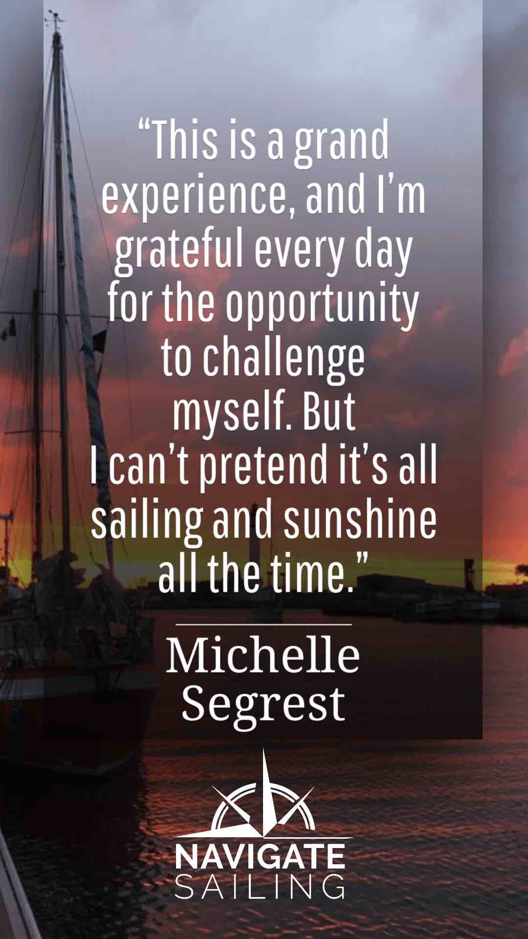 Sailing is challenging quote