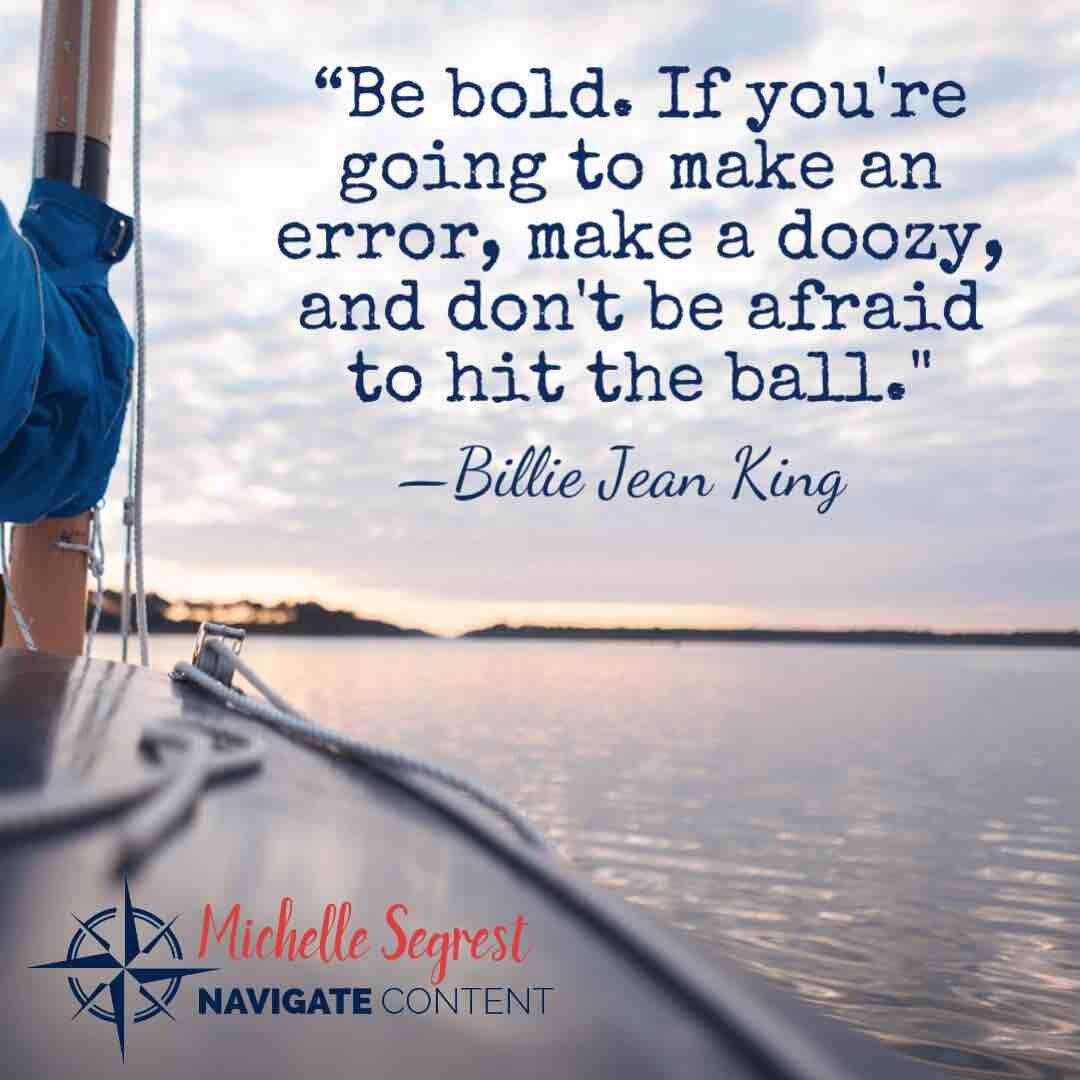 Inspiration from legendary tennis player Billie Jean King