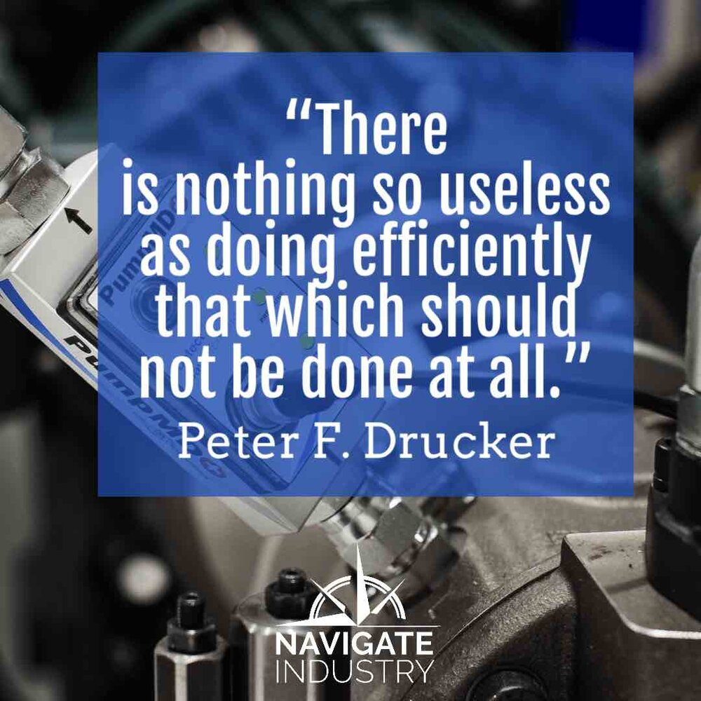 Peter F Drucker manufacturing quote