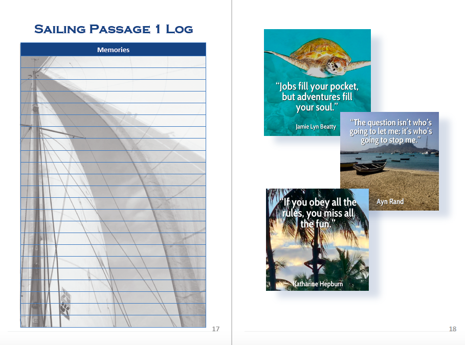 Sailing Logbook and Journal: Captain's Logbook | Adventures ...