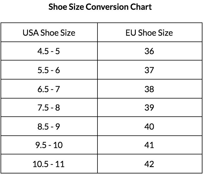 8 shoe size in eu