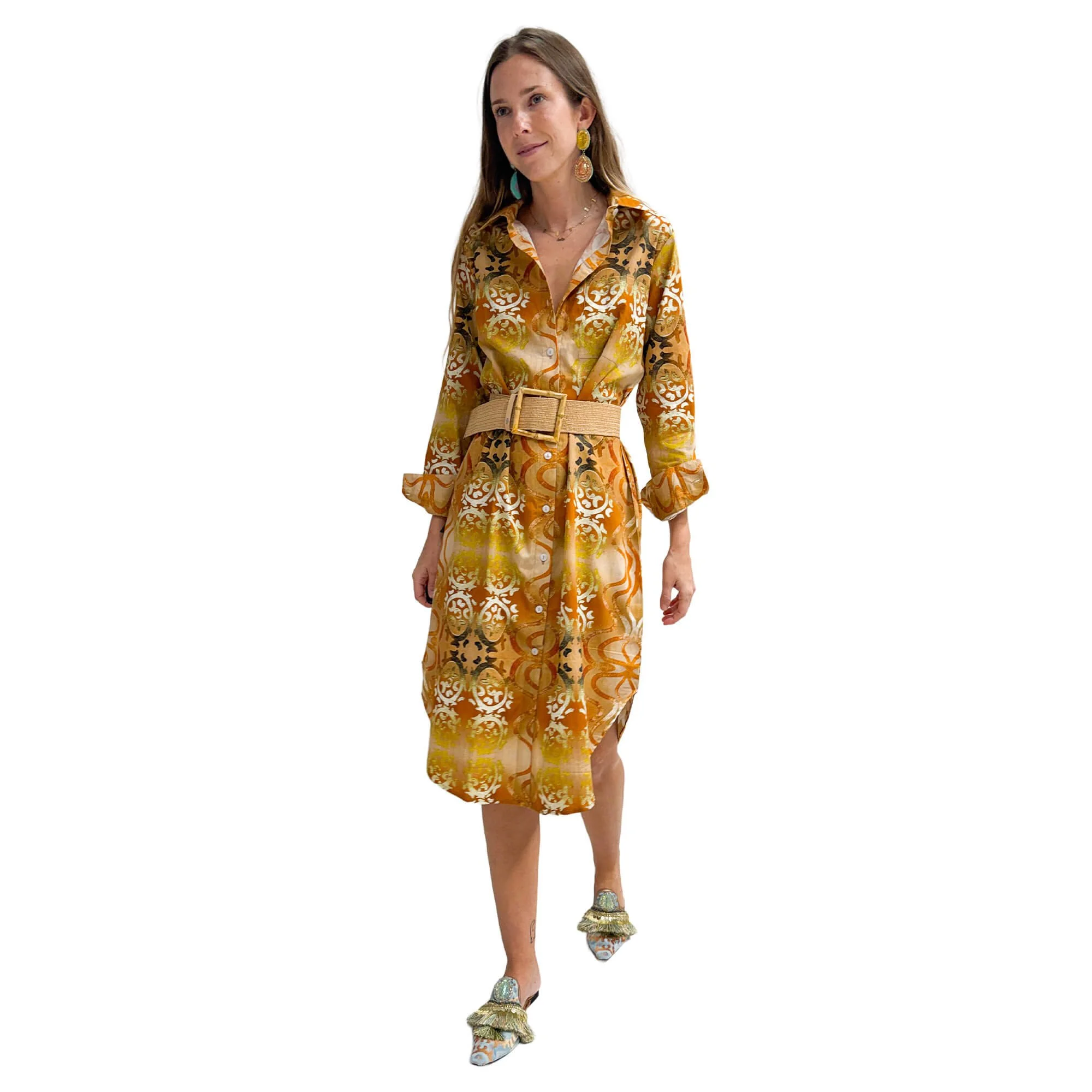 Button Down Shirt Dress Summer Sands