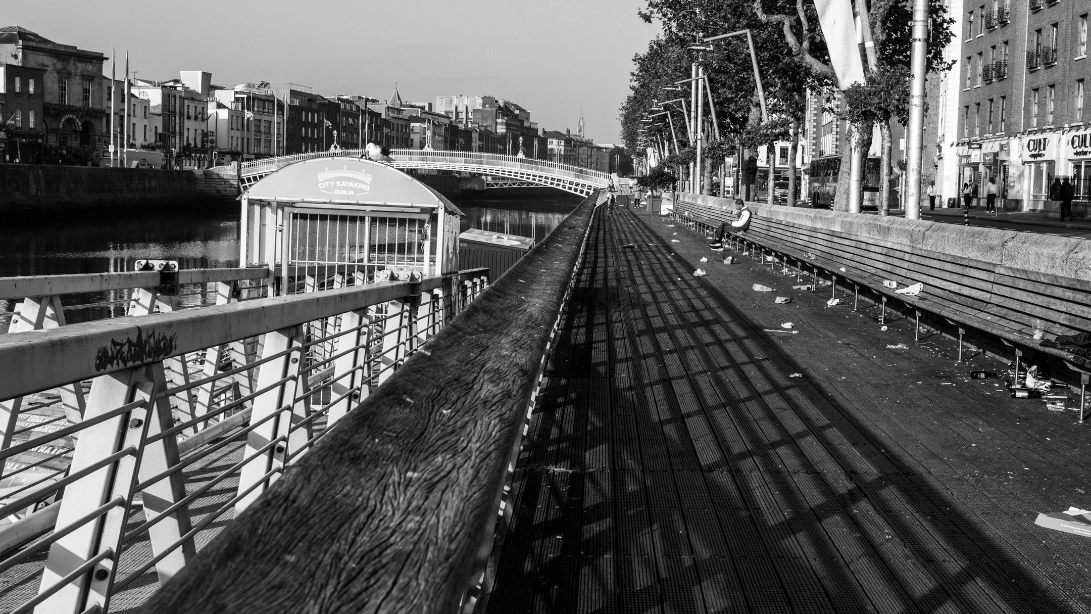 Dirty Old Town!
.
Early on a Saturday morning and it is not just the Boardwalk that looks like this! Litter everywhere, it was never this bad a few years ago. 
.
#dublin
#onlyinblackandwhite
#blackandwhitephotography
#blackandwhite
#bnw
#bnwdublin
#b