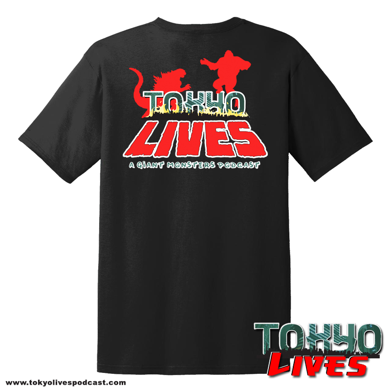 This one of a kind t-shirt brazenly displays the Tokyo Lives: A Giant Monsters Podcast logo across the chest. Whether you're a long time fan or a first time listener, kaiju fans will go crazy when they see you walking down the street in this comfortable, fitted mark of your allegiance.
