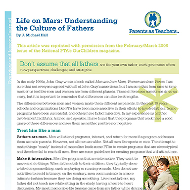 Life on Mars : Understanding the Culture of Fathers By J. Michael Hall