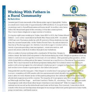 Working With Fathers in a Rural Community By Zach Allen