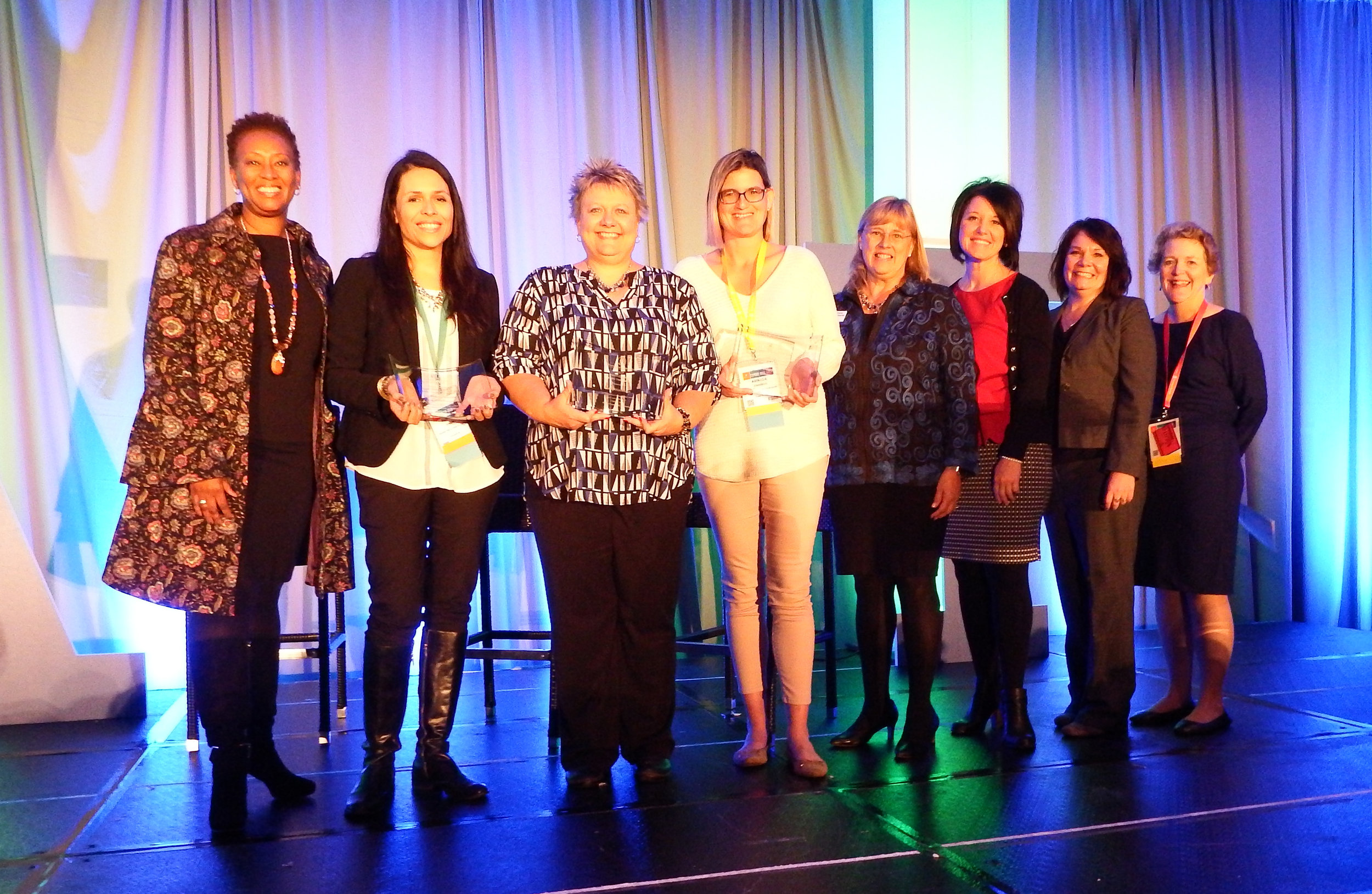 Pictured left to right: Constance Gully, Aurora Swain, Amy Hoffman, Amanda Johnson, Patricia Kempthorne, PJ West, Kerry Caverly and Karen Shanoski