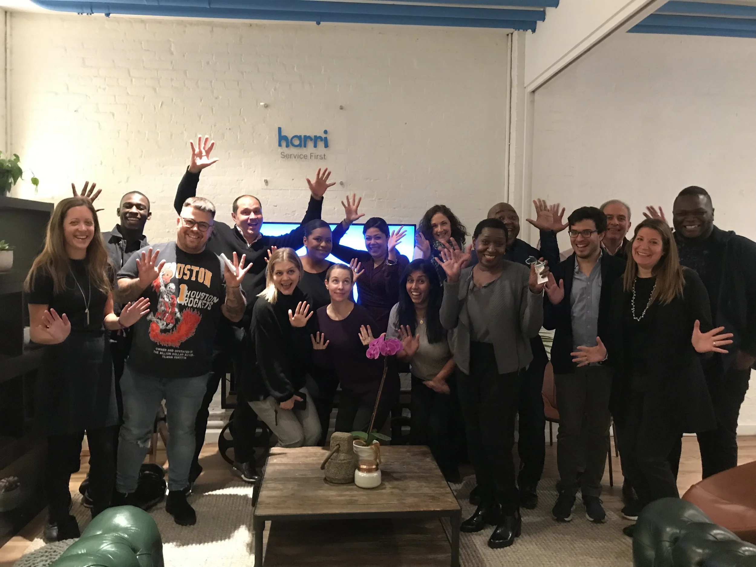 Cleo and our founder, luke fryer with all the event attendees