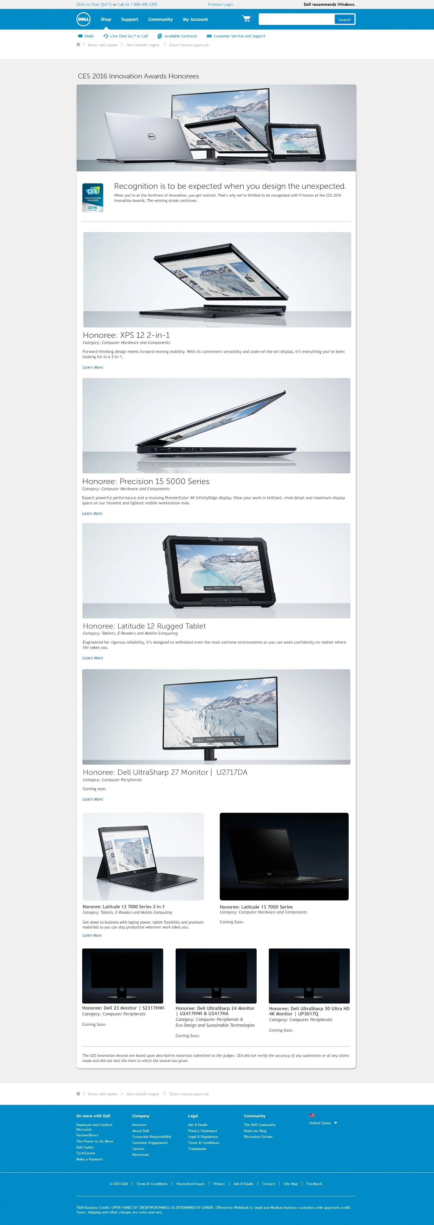 Landing Page: CES 2016