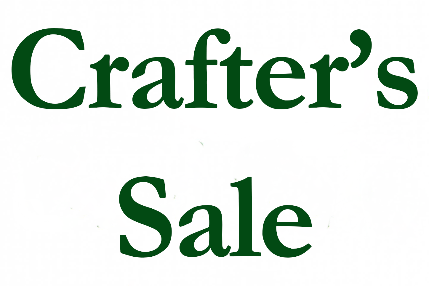 Indoor Crafters' Sale
