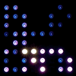 an 8x8 matrix of leds, animated