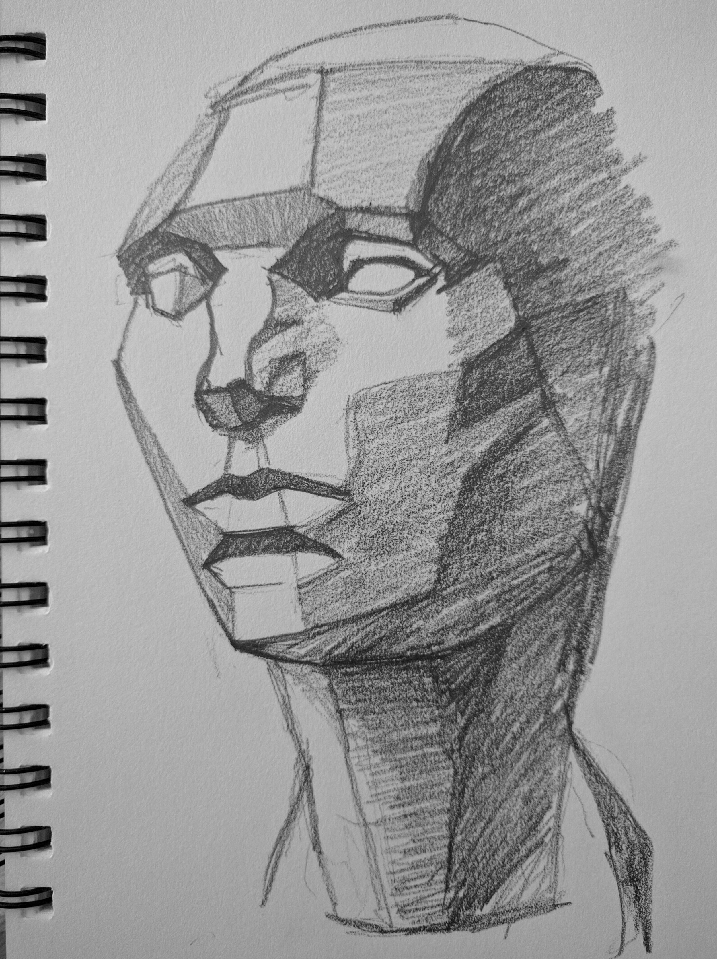 Asaro planes of the head in pencil