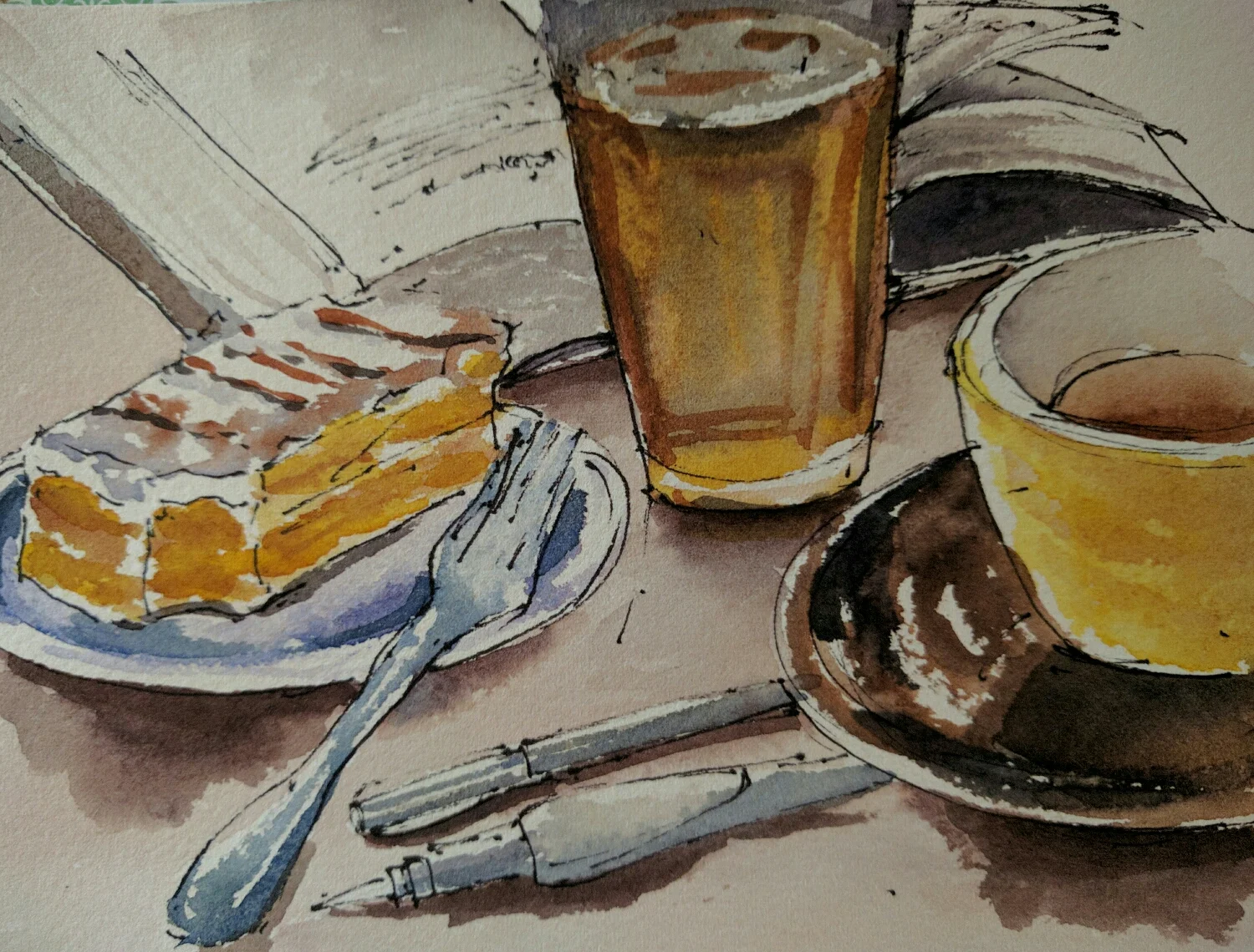 cafe sketch